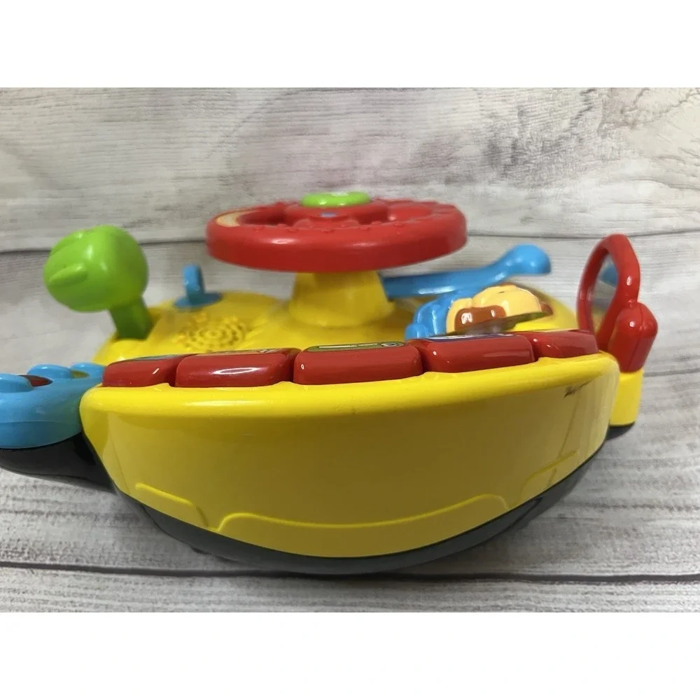 Kids VTech Turn & Learn Driver Wheel Yellow‎ Learning Toy w/Lights & Sounds